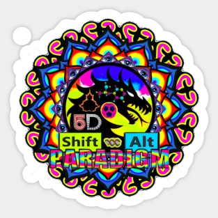 Shift Alt Paradigm - 5D Ascension - Spiritual Sacred Geometrical Art Sticker